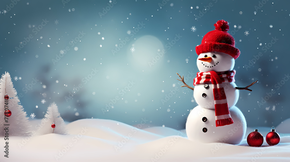 Sweet smile of Christmas snowman Sweet smile of Christmas snowman