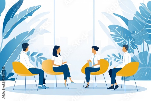 Team meeting in a supportive work environment,  psychological safety, with open communication