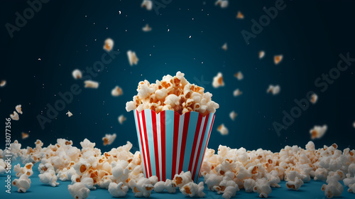 Popcorn background, snack background concept © Derby