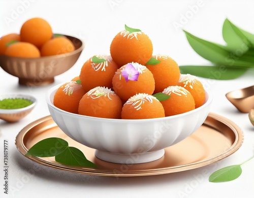 sweet Motichoor laddoo is also known as Bundi Laddu or Motichur Laddoo which originat photo