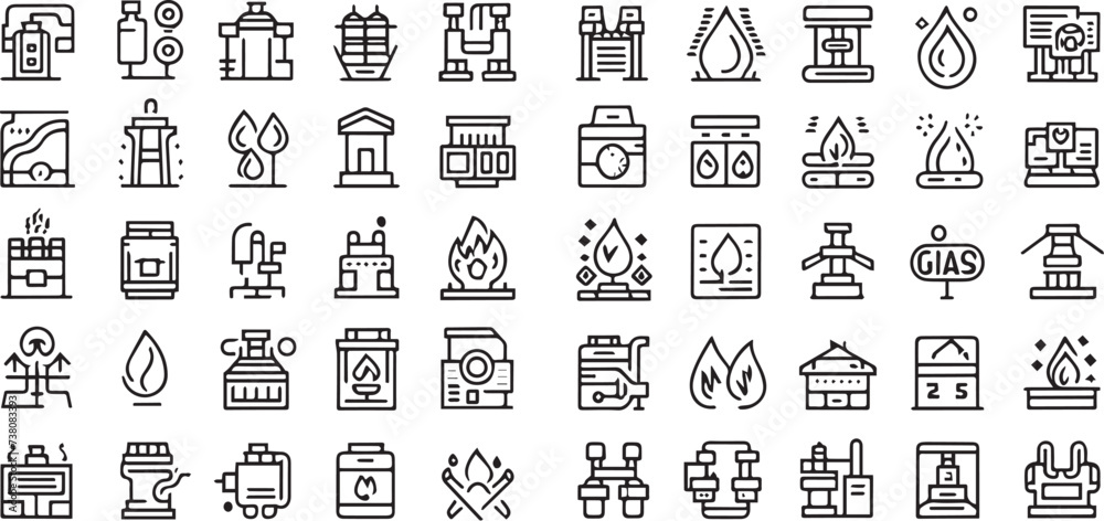 Set of 50 outline icons related to food and drink. Linear icon collection. Editable stroke. Vector illustration Set of 50 outline icons related to food and drink. Linear icon collection. Editable stroke. Vector illustration