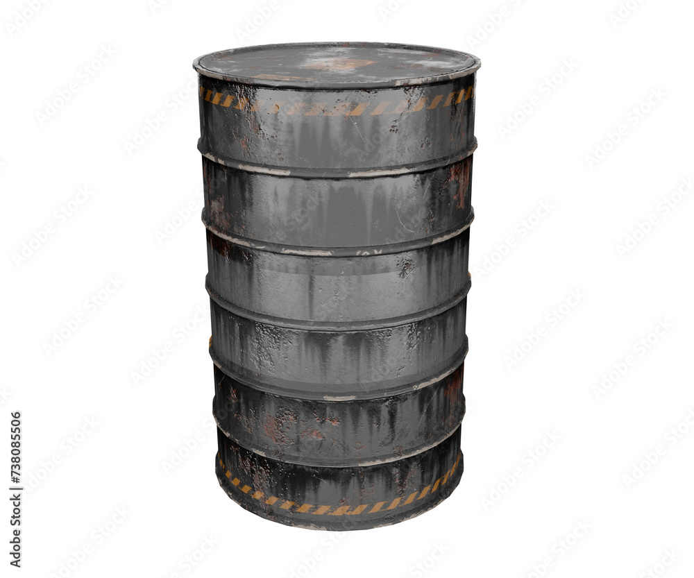 3d rendering industrial oil drum. 3d rendering industrial oil drum.