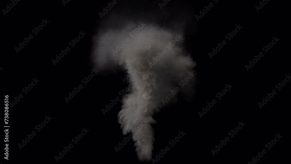 A mesmerizing smoke tornado demands attention with its energetic display of powerful forces in motion. This footage with an alpha channel conveys the dynamic essence of fire element. A mesmerizing smoke tornado demands attention with its energetic display of powerful forces in motion. This footage with an alpha channel conveys the dynamic essence of fire element.