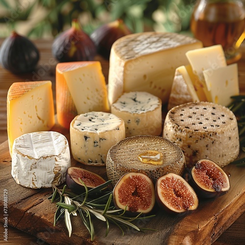 Portuguese Cheese Selection on Rustic Board

 photo