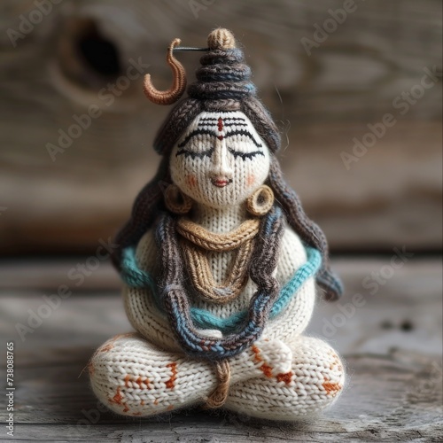 cute Crochet figure of lord shiva