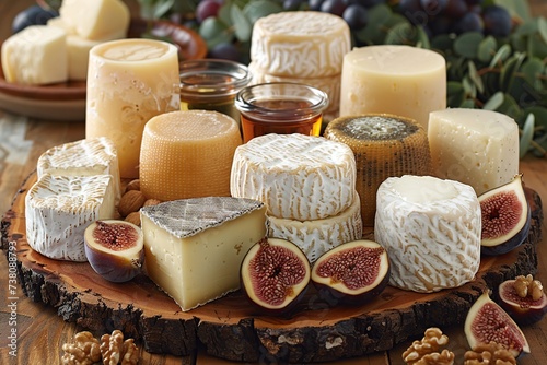 Portuguese Cheese Selection on Rustic Board

 photo