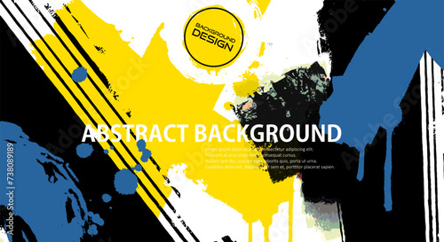 Abstract graffiti banner with colorful elements, paint splashes, scribbles and throw up pieces. Street art background vector illustration.