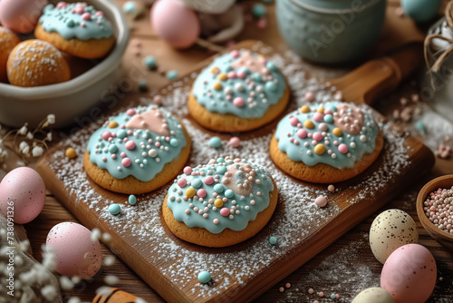 Sugared Cookies and Painted Eggs, a Symphony of Spring's Finest Treats, Easter's Edible Elegance