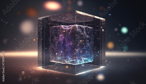 a clot of matter in a protective cube