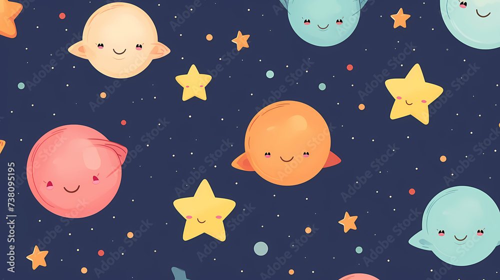 Cute stars doodle seamless pattern Cute stars doodle seamless pattern