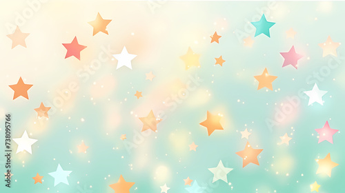 Cute stars doodle seamless pattern