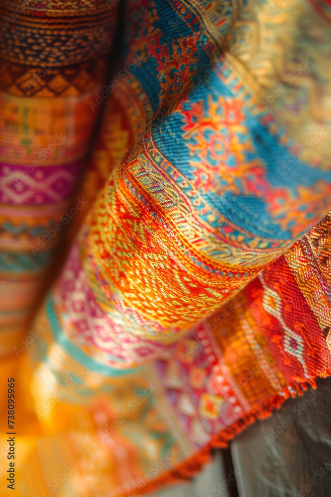 Vertical  Yakan weaving inspired pattern, Filipino traditonal geometric textile.