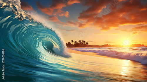 spectacular view of waves © jiejie