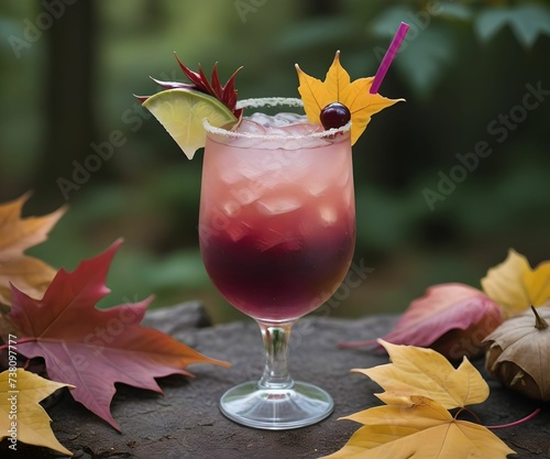 refreshing summer colorful cocktail drink advertisement menu banner, created using AI generative technology