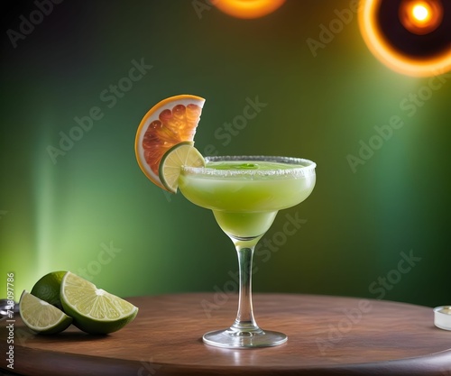 refreshing summer colorful cocktail drink advertisement menu banner, created using AI generative technology