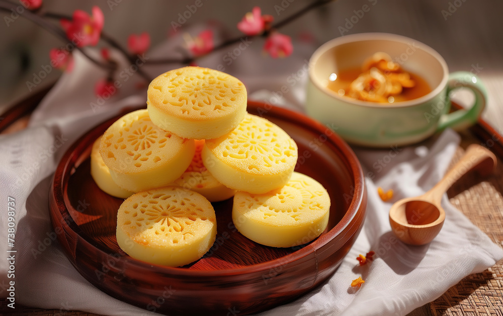 Traditional Chinese food Osmanthus Cake,created with Generative AI tecnology.
Traditional Chinese food Osmanthus Cake,created with Generative AI tecnology.