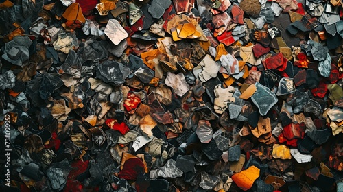 Colorful stone pebbles background. Close-up shot.