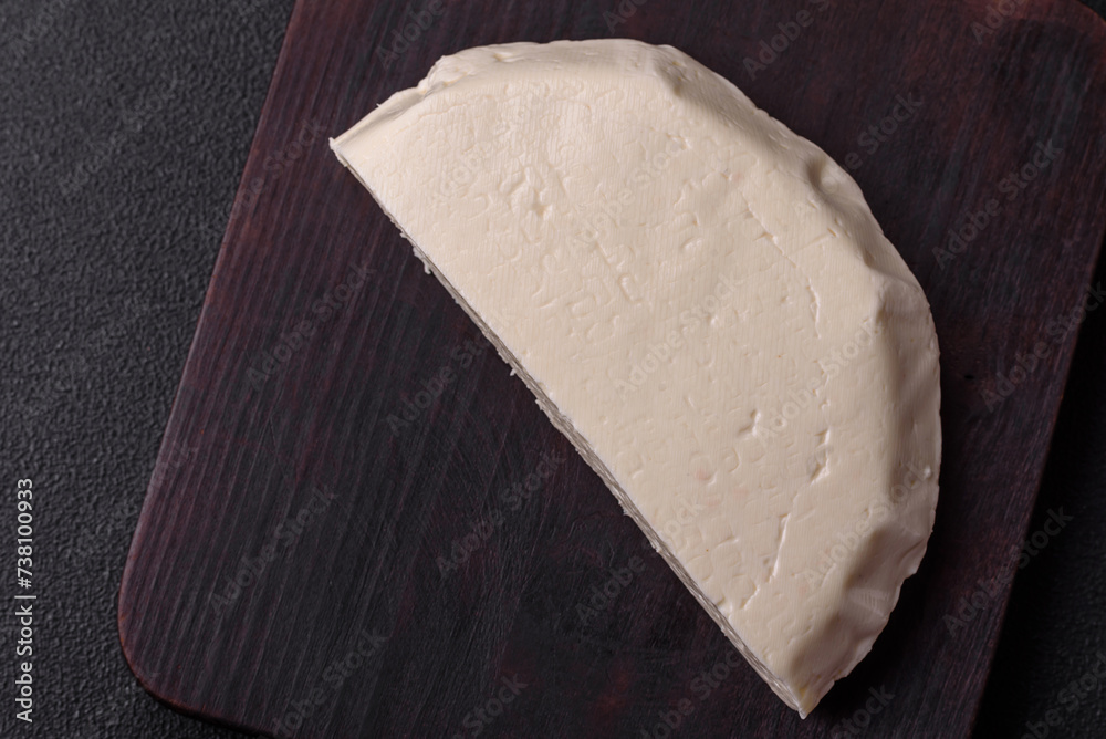 Delicious fresh white young cheese from cow's or sheep's milk