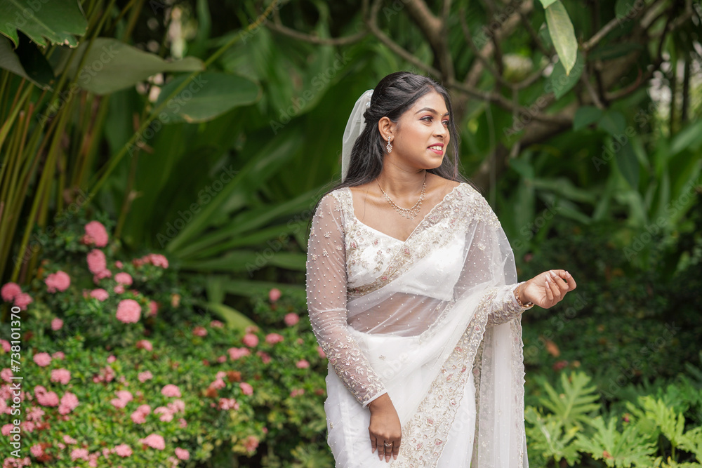 south Asian, wedding photography, woman, Christian wedding, outdoor, beautiful natural background , multiple different poses in a natural environment in tropical south Asian, wedding photography, woman, Christian wedding, outdoor, beautiful natural background , multiple different poses in a natural environment in tropical