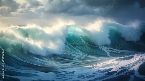 spectacular view of waves