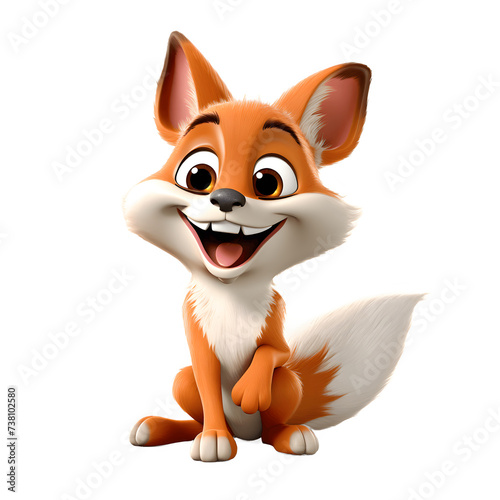 Watch out for this mischievous fox with a cunning grin and sparkling eyes.