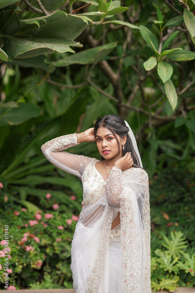 south Asian, wedding photography, woman, Christian wedding, outdoor, beautiful natural background , multiple different poses in a natural environment in tropical south Asian, wedding photography, woman, Christian wedding, outdoor, beautiful natural background , multiple different poses in a natural environment in tropical