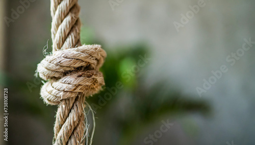 tug of war rope on clean backdrop: Symbolizing competition, strength, struggle, teamwork, challenge. Conceptual stock photo