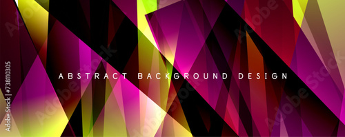 Breaking Glass Background, Kaleidoscope effect. Transparent Straight Lines. Dynamic Light Rays effect. Vector Illustration For Wallpaper, Banner, Background, Card, Book Illustration, landing page