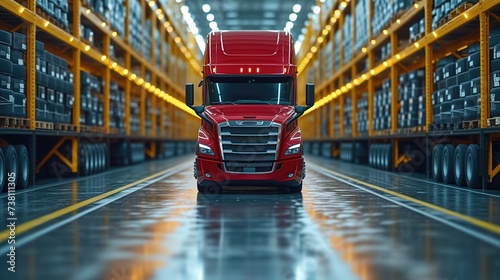 Work truck. Supply chain managers leverage the system to monitor supply chain performance metrics such as lead times, order fulfillment rates, and supplier performance by accessing data from the datab photo