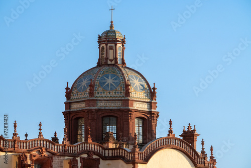 dome of parish of santa prisca and san sebastian taxco mexico photo
