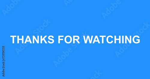 Simple modern Thanks for watching lower third end credits banner. Thanks animated suitable for celebration events video outros, thanking message wishes motion graphic. Video title share animation. photo
