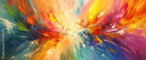 Color Burst - Vibrant Explosion of Paint in Dynamic Abstract Artwork