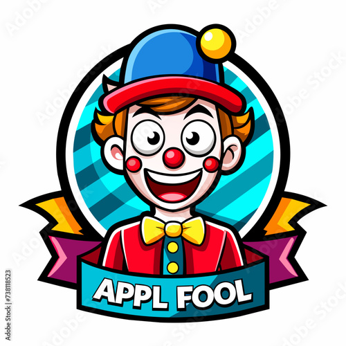 April Fool Vector Logo illustration 