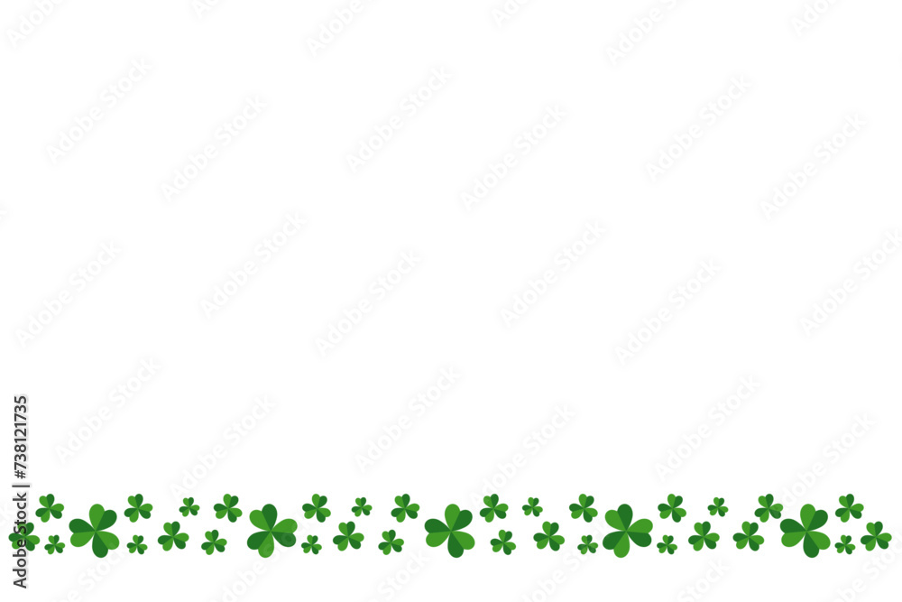 clover leaves border. clover decorative for st patrick's day clover leaves border. clover decorative for st patrick's day