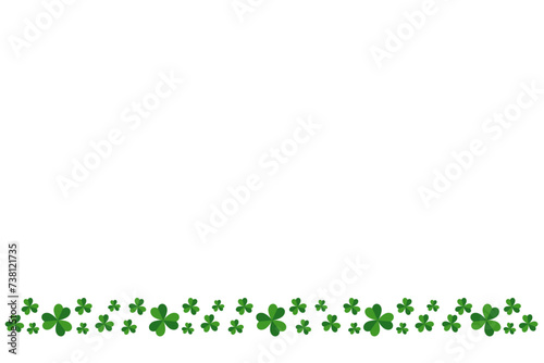 clover leaves border. clover decorative for st patrick's day