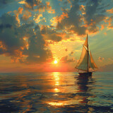 Majestic Sunset Sailing Experience on Serene Waters
