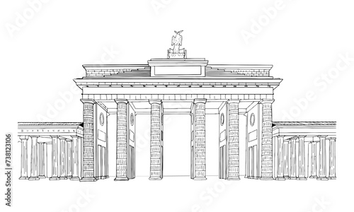 Vector illustration of the Brandenburg Gate in Berlin, Germany