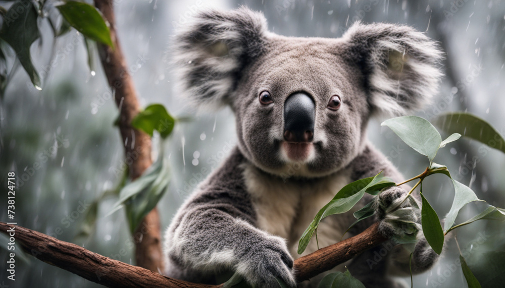 Fototapeta premium Photo a koala in the jungle, wild photography