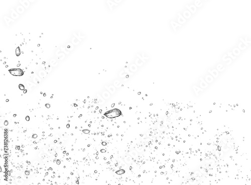 Wassertropfen Regentropfen regnerischer Nebel kleine Tröpfchen Tropfen auf transparentem durchsichtigem Hintergrund
