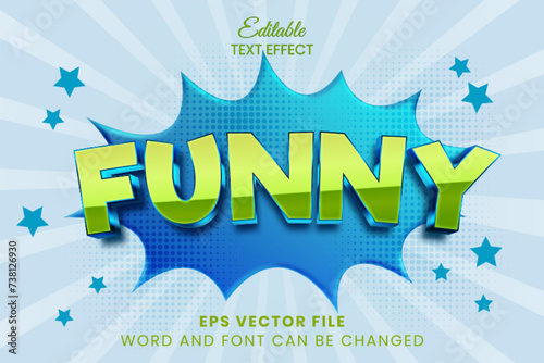 Funny comic style 3d editable text effect