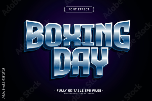 text effect boxing day editable vector style