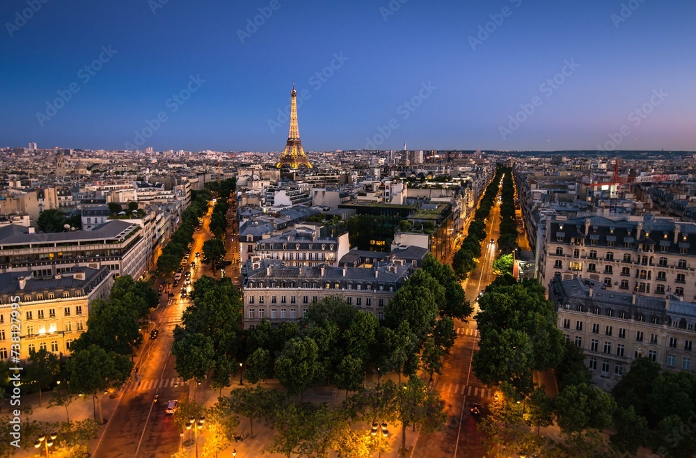 The Eiffel Tower Towering Over the City of Paris