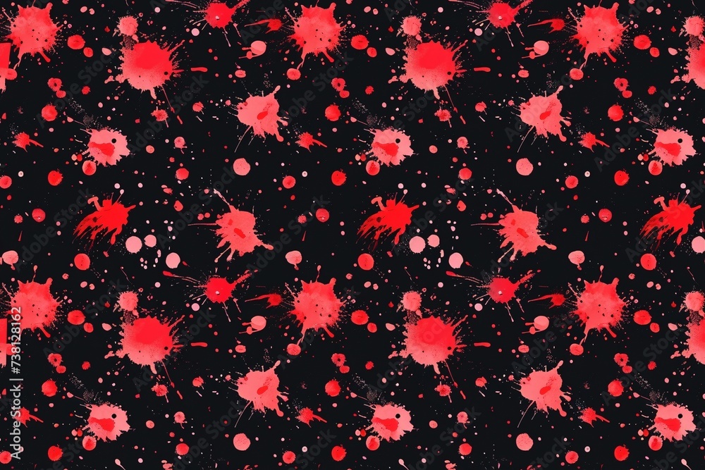 Bold Aesthetic: Red Paint Splatter on Black Pattern Bold Aesthetic: Red Paint Splatter on Black Pattern