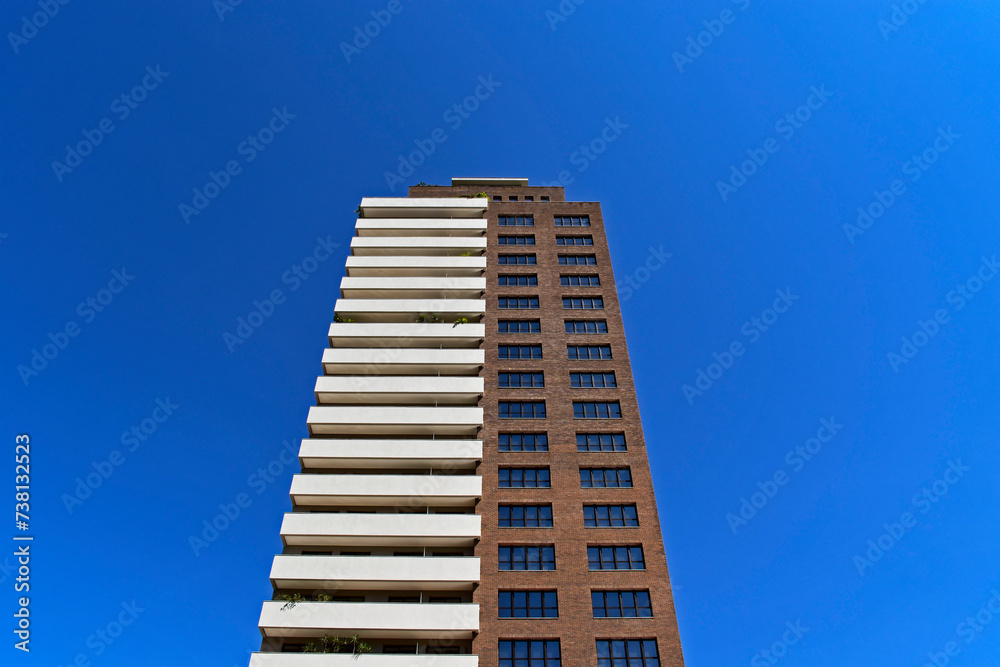 Residential building facade in Ribeirao Preto, Sao Paulo, Brazil Residential building facade in Ribeirao Preto, Sao Paulo, Brazil