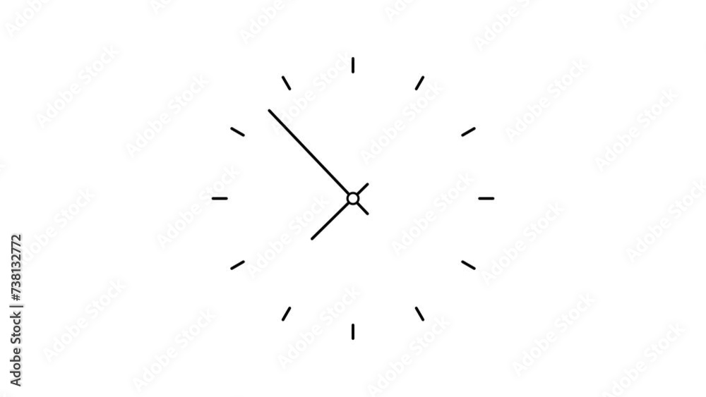 Analog clock icon counting down 24 hours day. Watch sign fast arrow line rotted, time laps 4k video. Analog clock icon counting down 24 hours day. Watch sign fast arrow line rotted, time laps 4k video.