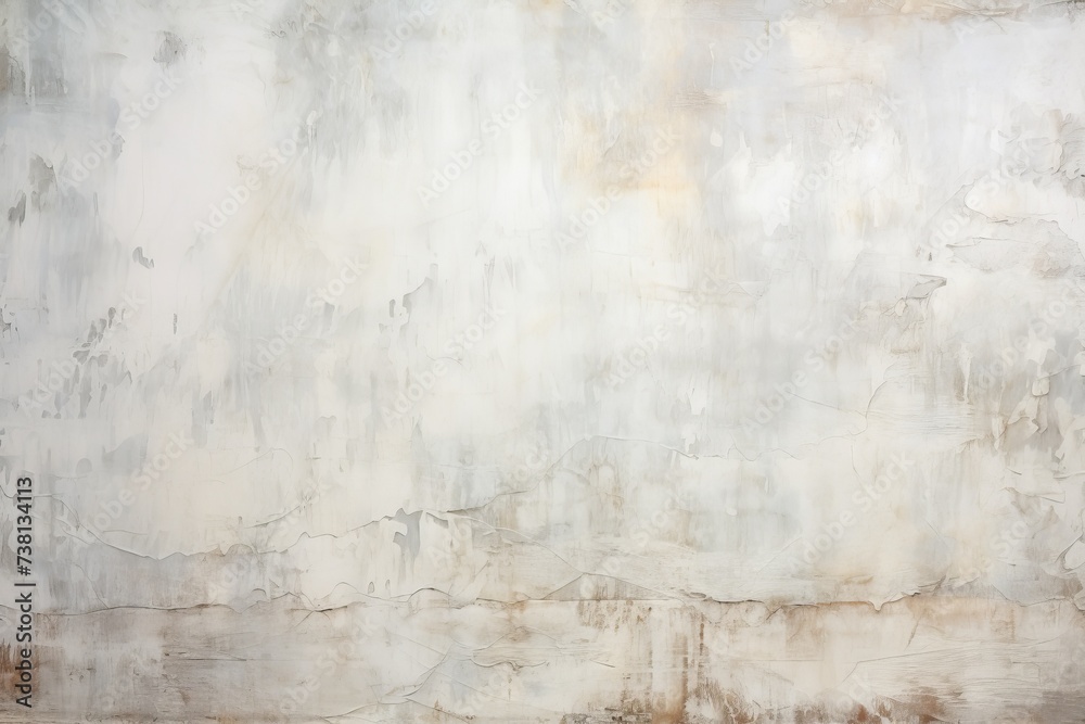 White and gray abstract painting with a rough texture
