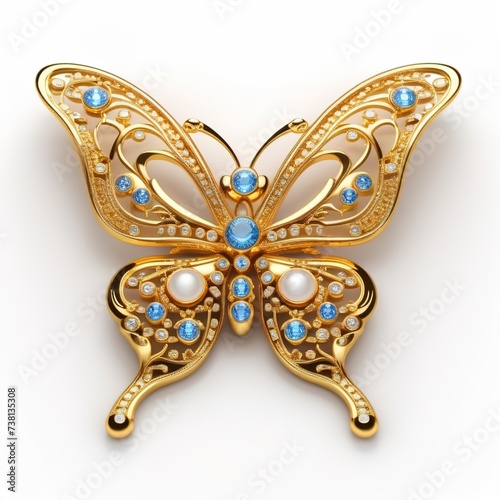 Luxurious gold butterfly - jewelry.