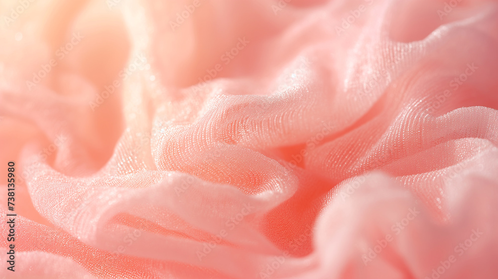 Crumpled fiber cloth in fuzz peach color. Background. Crumpled fiber cloth in fuzz peach color. Background.