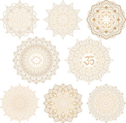 Foto auf Leinwand Mandala Mandala indian ornament transparent png. Hindi ornament. Indian pattern. Sanskrit. Lotus mandala  © ataly123
