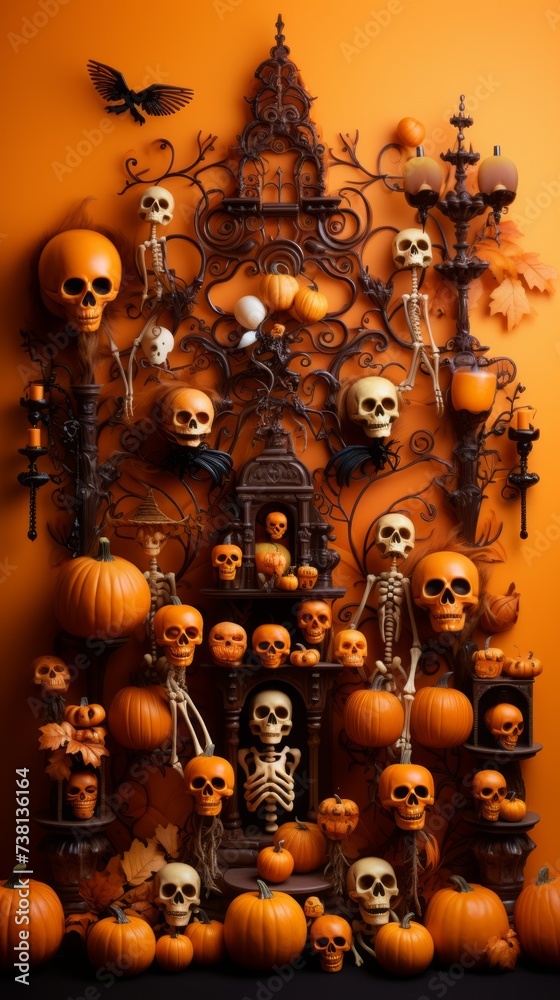 Fototapeta premium Spooky Halloween Decorations